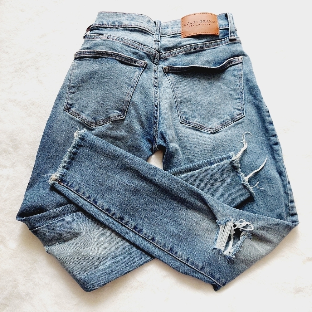 Lucky Brand Ava Distressed Chewed Hem Crop Skinny Jeans P1034 - Picture 11 of 11